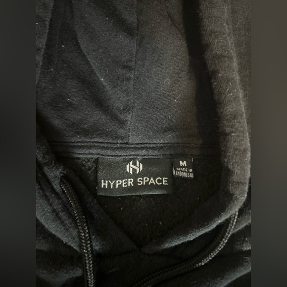 NASA Men’s Medium Hoodie – Black Graphic Space Shuttle Planets 0004 - Picture 6 of 6